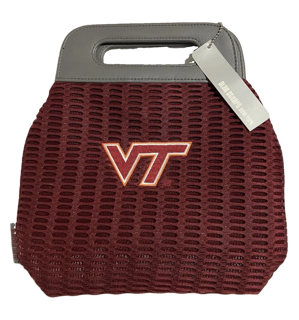 Womens Alan Stuart Virginia Tech Hokies Mesh Tote Handbag Embroidered VT Logo